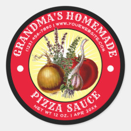 Homemade Pizza Sauce Label Sjabloon