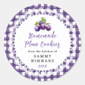 Homemade Plum Cookies Label (Voorkant)
