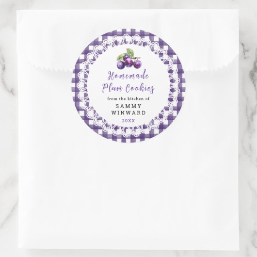 Homemade Plum Cookies Label (Tas)