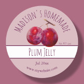 Homemade Plum Jelly Labels