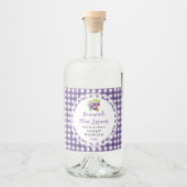 Homemade Plum Liqueur Label Likeurfles Etiket (Voorkant)
