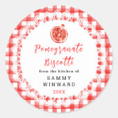 Homemade Pomegranate Biscotti Label (Voorkant)