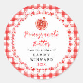Homemade Pomegranate Butter Label (Voorkant)