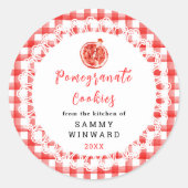 Homemade Pomegranate Cookies Label (Voorkant)
