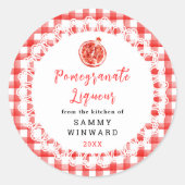 Homemade Pomegranate Liqueur Label (Voorkant)
