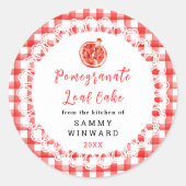 Homemade Pomegranate Loaf Cake Label (Voorkant)