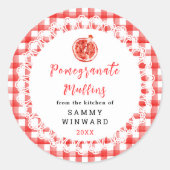 Homemade Pomegranate Muffins Label (Voorkant)