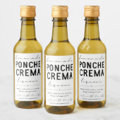 Homemade Ponche Crema Liqueur Flacelabel Wijn Etiket (Flessen)