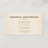 Homemade Pottery Ceramic Art Sculpt Clay Qr Code  Visitekaartje (Achterkant)