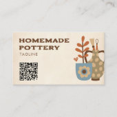 Homemade Pottery Ceramic Art Sculpt Clay Qr Code  Visitekaartje (Voorkant)