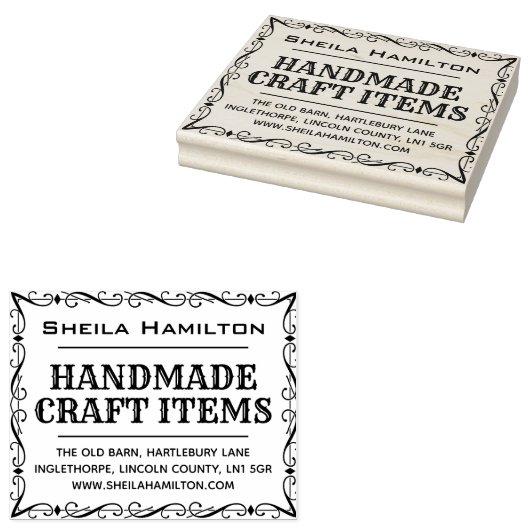 Homemade Products Label Rubberstempel (Gestempeld)