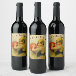Homemade Prohibition Flapper Era Beach Wine Vino Wijn Etiket