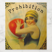 Homemade Prohibition Flapper Era Beach Wine Vino Wijn Etiket (Enkel label)