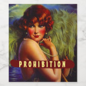 Homemade Prohibition Flapper Era Beach Wine Vino Wijn Etiket (Enkel label)