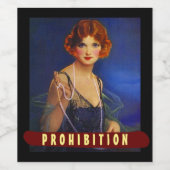 Homemade Prohibition Redhead Flapper Pearls Wijn Etiket (Enkel label)
