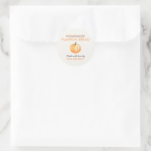 Homemade Pumpkin Bread Label Product Sticker (Tas)