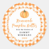 Homemade Pumpkin Butter Label (Voorkant)