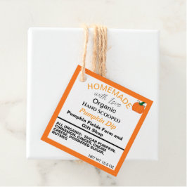 Homemade Pumpkin Dip QR-code op de rug Bedankjes Labels