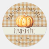 Homemade Pumpkin Pie Labels (Voorkant)