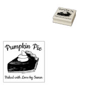 Homemade Pumpkin Pie Slice met liefdesbakkerij Rubberstempel (Gestempeld)