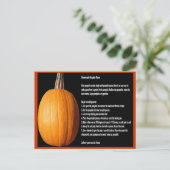 Homemade Pumpkin Puree Recipe Briefkaart (Staand voorkant)