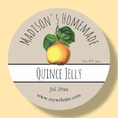 Homemade Quince Jelly Labels