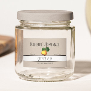 Homemade Quince Jelly Labels Voedselcontainer Etiket