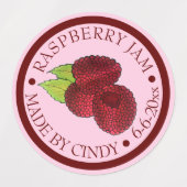 Homemade raaspberry Jam Jelly PReserves, geconserv Labels (Design 2)