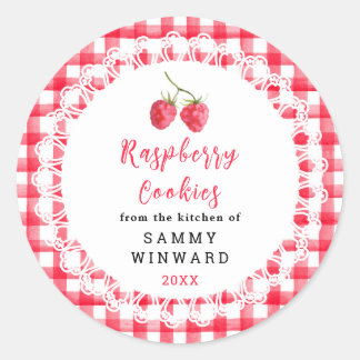 Homemade Raspberry Cookies Label