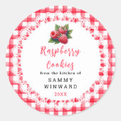 Homemade Raspberry Cookies Label (Voorkant)