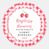 Homemade Raspberry Cookies Label (Voorkant)