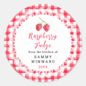 Homemade Raspberry Fudge Label (Voorkant)