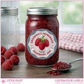 Homemade Raspberry Jam Canning Jar Labels