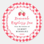 Homemade Raspberry Jam Label (Voorkant)