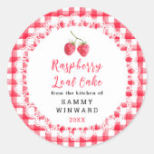 Homemade Raspberry Loaf Cake Label (Voorkant)
