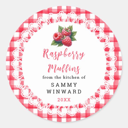 Homemade Raspberry Muffins Label (Voorkant)