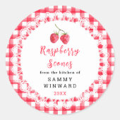 Homemade Raspberry Scones Label (Voorkant)