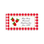 Homemade raspberry sum mer vruchtenjam hamper etiket (Voorkant)