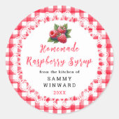 Homemade Raspberry Syrup Label (Voorkant)