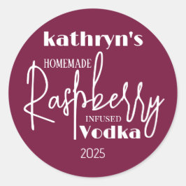 Homemade Raspberry Wodka - Etiket op maat