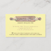 Homemade Recepten Bakkerij geel Visitekaartje (Achterkant)