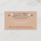 Homemade Recipes Bakery Rolling Pin Floral Visitekaartje (Achterkant)