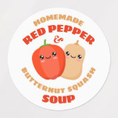 Homemade Red Pepper en Butternut Squash Soup Labels (Design 1)