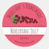 Homemade Redcurrant Jelly Labels (Voorkant)