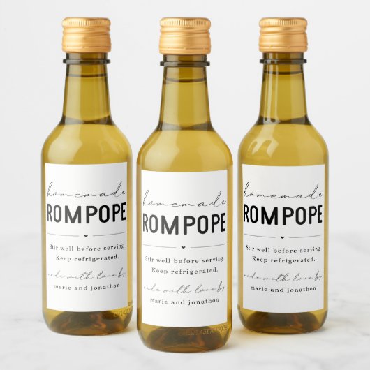 Homemade Rompope Fles Label Wijn Etiket (Flessen)