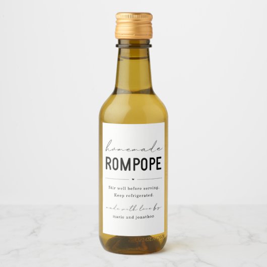 Homemade Rompope Fles Label Wijn Etiket (Voorkant)