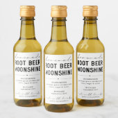 Homemade Root Beer Moonshine Label personaliseren Wijn Etiket (Flessen)