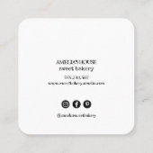 Homemade rustige logo, eenvoudig vierkante visitekaartje (Achterkant)