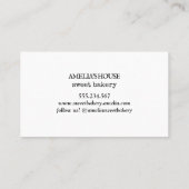 Homemade rustige logo, eenvoudig visitekaartje (Achterkant)