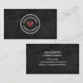 Homemade rustige logo, gewoon zwart bord visitekaartje (Voorkant / Achterkant)